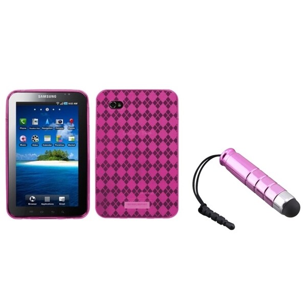 INSTEN Hot Pink Tablet Case Cover/ Pink Stylus for Samsung Galaxy Tab P1000