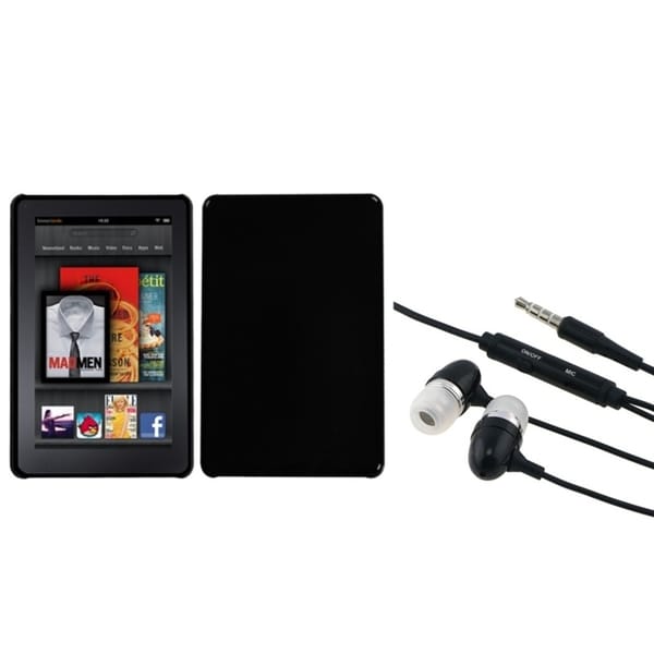 BasAcc Black Case/ Hands-free Headset for Amazon Kindle Fire