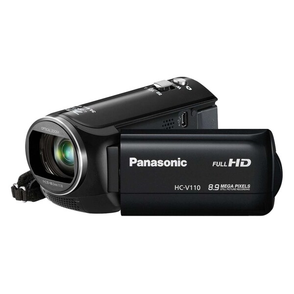 Panasonic HC-V110 Digital Camcorder - 2.7" LCD - BSI MOS - Full HD - 