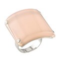 Sterling Silver Pink Opal Obsidian Square Ring