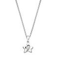 Little Diva Diamonds Silver Children's Diamond Accent Butterfly Necklace