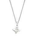 Little Diva Diamonds Silver Children's Diamond Accent Butterfly Necklace