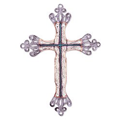 Low Price Handcrafted Steel 'Celestial Cross' Wall Art Sculpture (Mexico)
