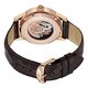 Stuhrling Original Men's Magnifique Automatic Skeleton Leather Strap Watch - Brown/Gold/Gray