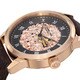 Stuhrling Original Men's Magnifique Automatic Skeleton Leather Strap Watch - Brown/Gold/Gray