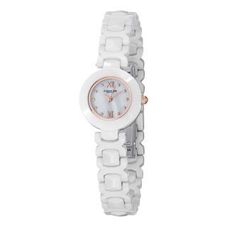 Stuhrling Original Women's Le Petit II Swiss Quartz Ceramic Bracelet Wach