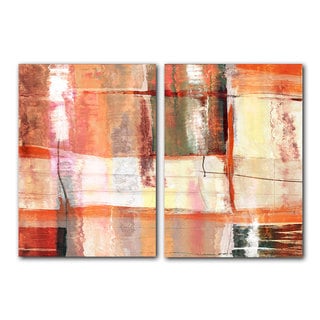 Hot Deal Alexis Bueno 'Abstract Spa' 2-piece Canvas Wall Art Set