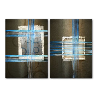 (>_<)  Alexis Bueno 'Abstract Spa' 2-piece Canvas Wall Art Set