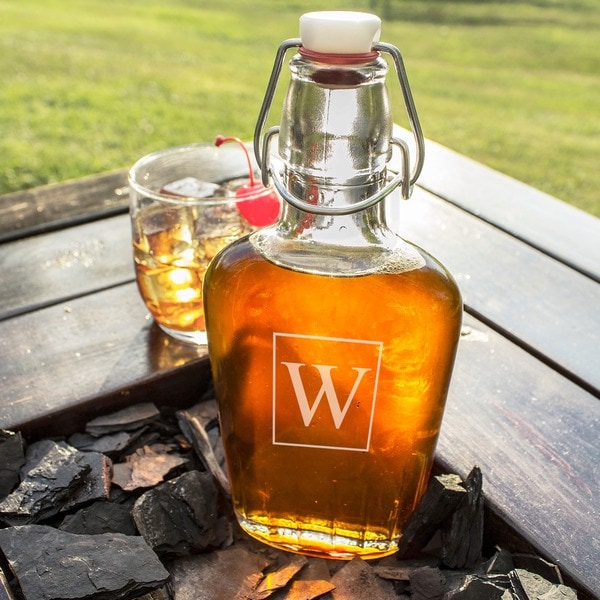 Personalized Swing Top Glass Flask Cruet