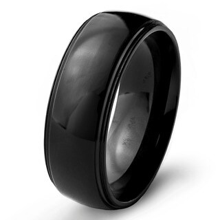 Black-plated Stainless Steel Polished Ridged Edge Ring
