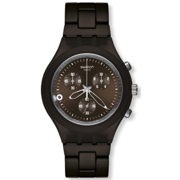 Swatch Men's Full Blooded SVCC4000AG Brown Stainless-Steel Quartz Watch with Brown Dial