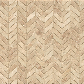 @@@ >  Cappuccino Marble Chevron Mosaic Polished (Box of 10 Sheets)