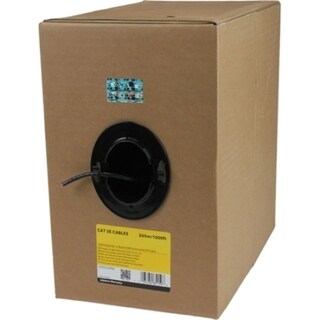 StarTech.com 1000 ft Bulk Roll of Black CMR Cat5e Solid UTP Riser Cab