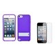 Insten Gummy iPod Case Cover/ Anti-glare Screen Protector for Apple iPod Touch 5th/ 6th