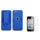 Insten iPod Case Cover With Holster/ Anti-glare Screen Protector for Apple iPod Touch 5th/ 6th