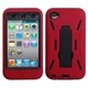 INSTEN Black/ Red iPod Case Cover/ Stylus/ LCD Protector for Apple iPod Touch 4