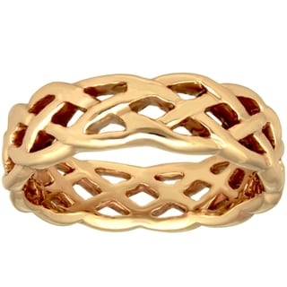 14k Yellow Gold Men's Comfort-Fit Celtic Wedding Band-Image