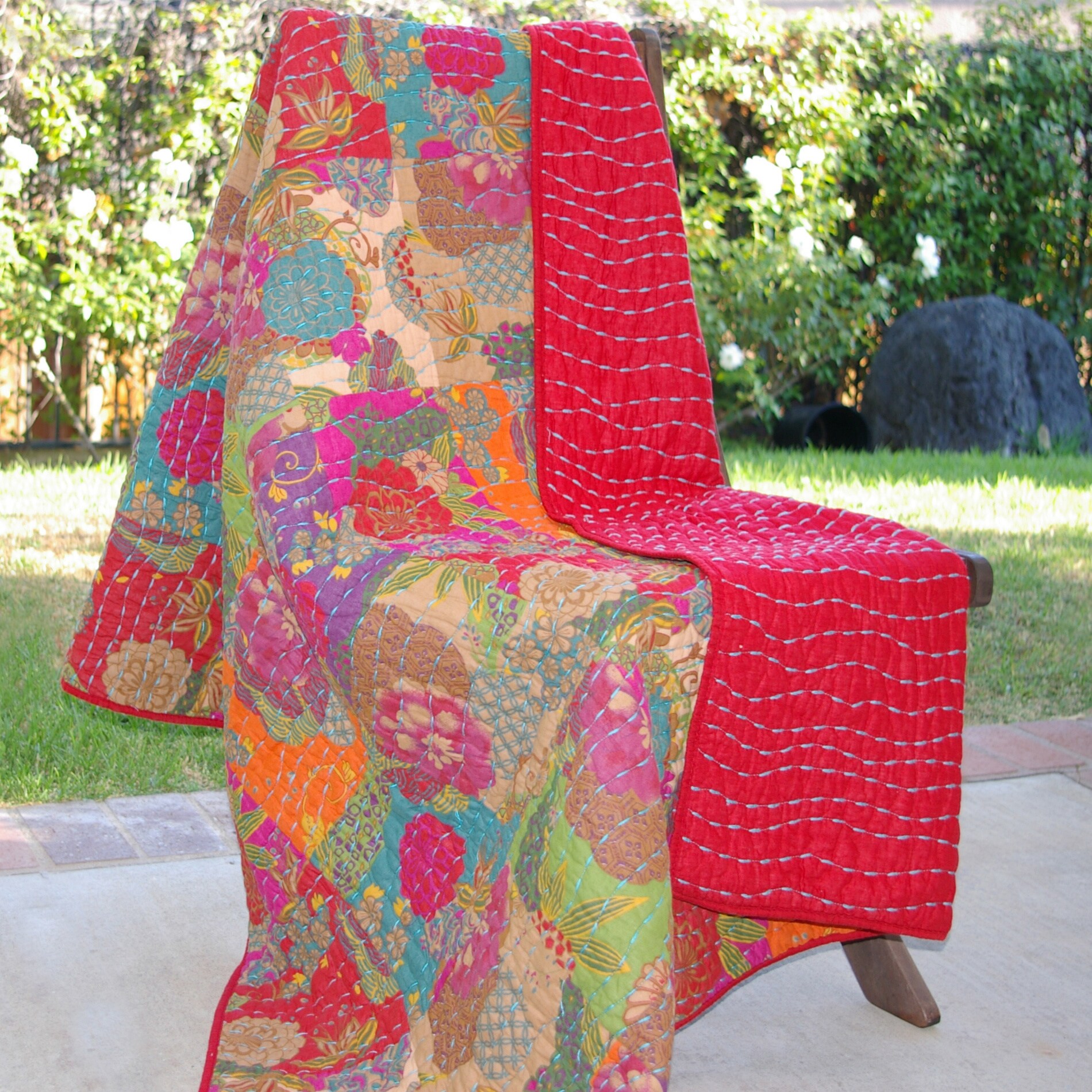 Greenland Home Fashions Jewel Quilted Throw Overstock Shopping