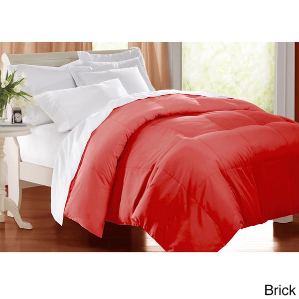 All season 233 TC Cotton Solid Color Down Alternative Comforter Overstock Shopping The Best