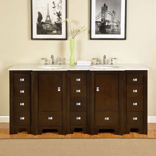 double vanity sink inch bathroom silkroad exclusive jb uwc wm meranda overstock ilene marble stone carrara furniture