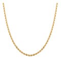 Sterling Essentials 14k Gold Plated Italian Laser-cut Rope Chain