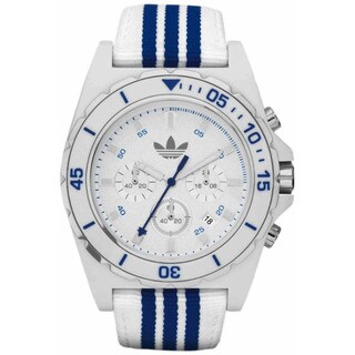 Adidas Men's Stockholm Two-Tone Cloth Quartz White Dial Watch