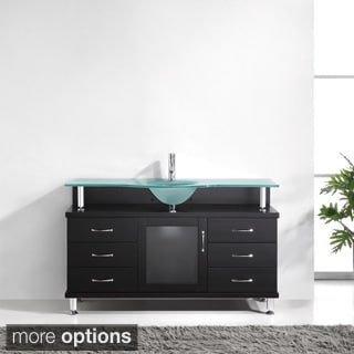 Virtu USA Vincente 55-inch Single Sink Bathroom Vanity Set