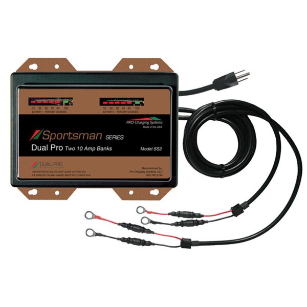 Dual Pro Sportsman Series 2 Bank Charger 10 AMP/Bank SS2