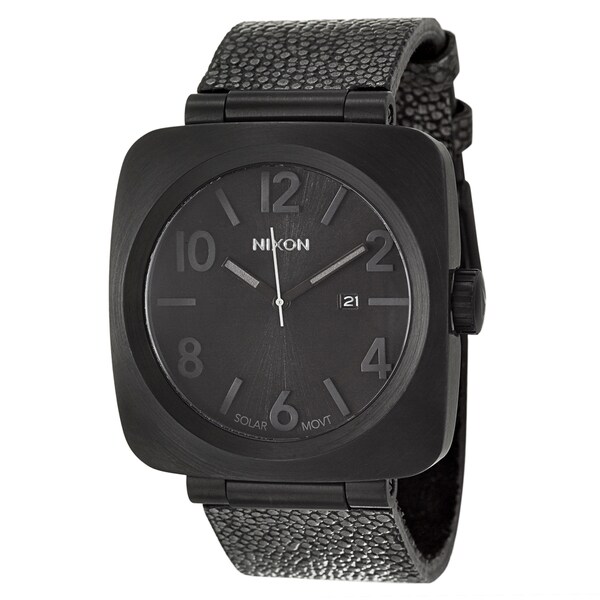 Nixon Men's 'The Volta' Black Stainless Steel Quartz Watch