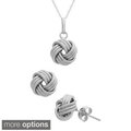 Michelle Lee Sterling Silver Love Knot Jewelry Set