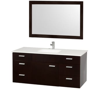 Encore Single Espresso 52-inch Vanity with Mirror