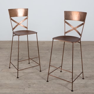 Best Shopping Set of 2 Jabalpur Copper Bar Stools (India)