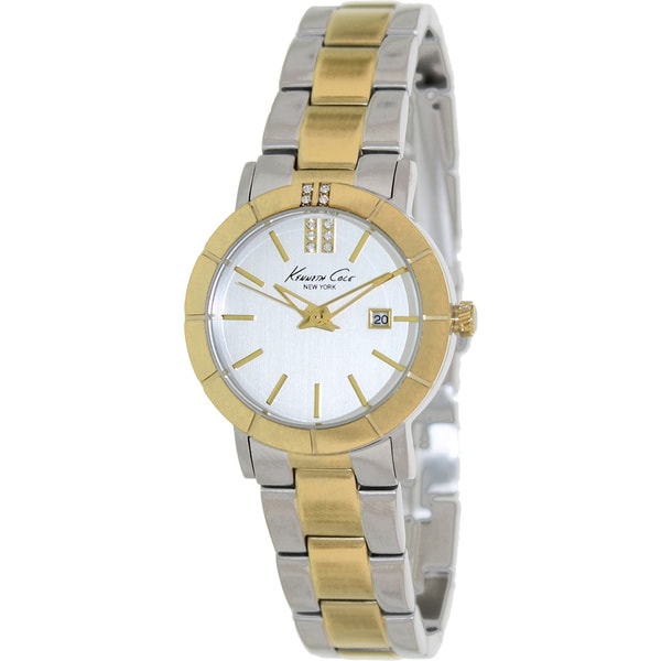 Kenneth Cole Women's KC4879 Two-Tone Stainless-Steel Quartz Watch with Silver Dial