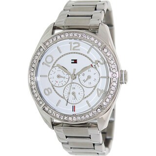 Tommy Hilfiger Women's 1781252 Silver Stainless-Steel Quartz Watch with White Dial