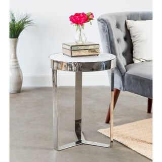 White Granite Top Accent Table