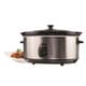 Brentwood SC-150S 6.5 Quart Stainless Steel Slow Cooker- Stainless & Black