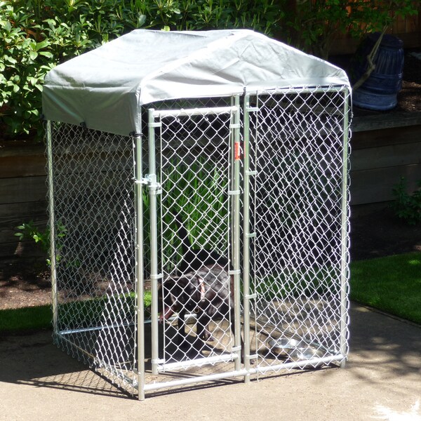 Lucky Dog HiRise Chain Link Box Kennel 6'H x 4'W x 4'L