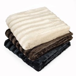 Best Shopping Madison Park York Polyester Brushed Long Fur Knitted Throw