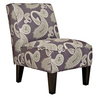 angelo:HOME Dover Feathered Paisley Amethyst Purple Armless Chair