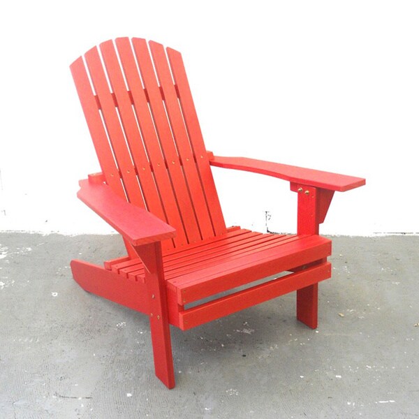 Acacia Hardwood Natural Square Back Adirondack Chair