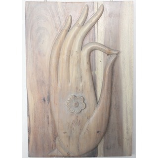 Low Price Mudra Hand Carved Agate Grey Oil Panel (Thailand)