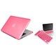 INSTEN Clear Pink Laptop Case Cover/ Keyboard Skin for Apple Macbook Pro 13-inch