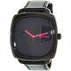 Nixon Men's 'Shutter' Black Leather Strap Watch 