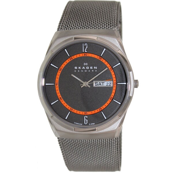 Skagen Men's Aktiv Silver Stainless Steel Grey Dial Quartz Watch