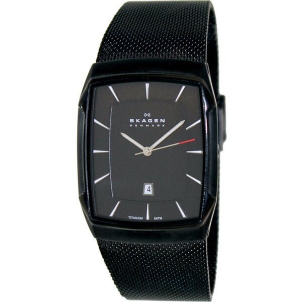 Skagen Men's 'Aktiv SKW6011' Black Metal Black Dial Quartz Watch