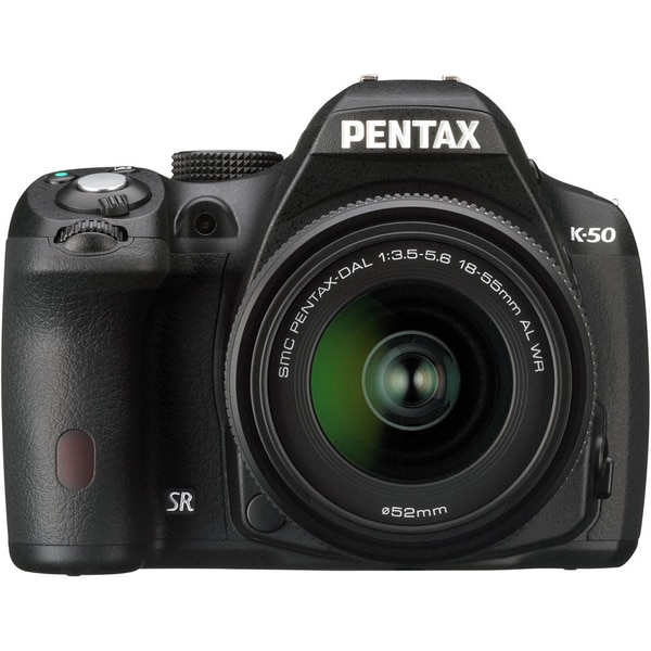 Pentax K-50 16.3MP Black Digital SLR Camera with DA 18-55mm AL WR Lens