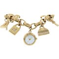 Anne Klein Women's AK-1108CHRM Gold Stainless-Steel Quartz Watch with Mother-Of-Pearl Dial