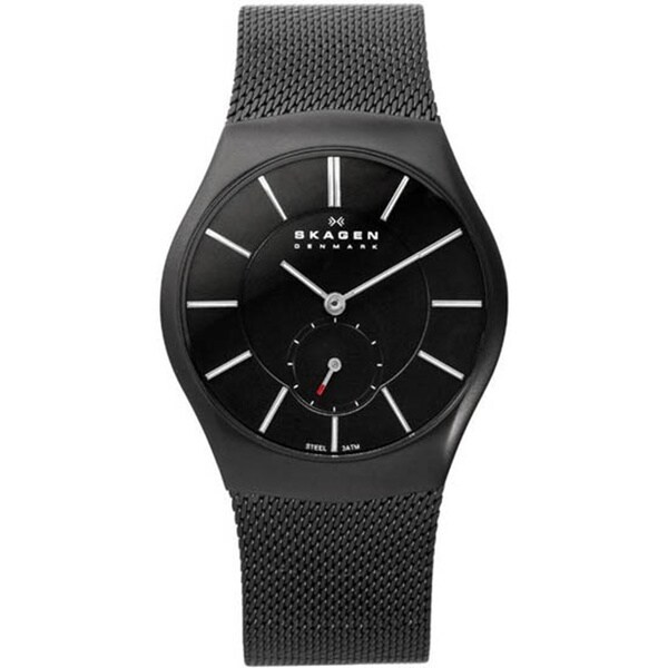 Skagen Men's 916XLBSB Black Stainless-Steel Quartz Watch with Black Dial