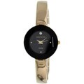 Anne Klein Women's AK-1158BKGB Gold Metal Quartz Watch with Black Dial