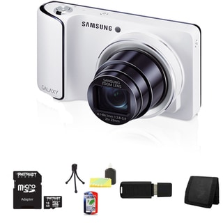 Samsung GC100 Galaxy 16.1MP White Digital Camera (AT&T) 16GB Bundle